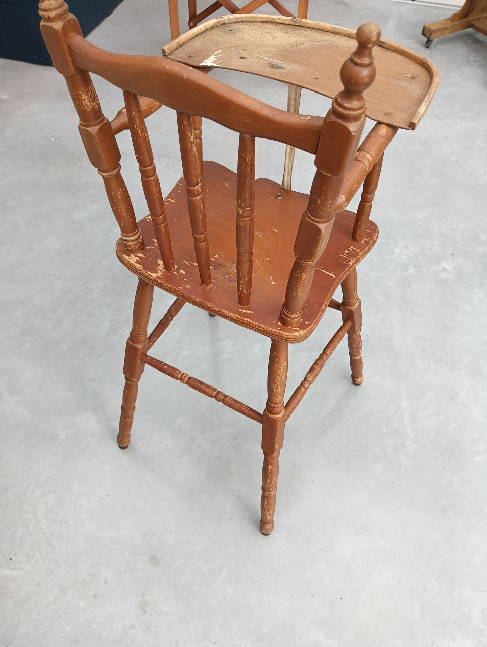 Vintage houten kinderstoel