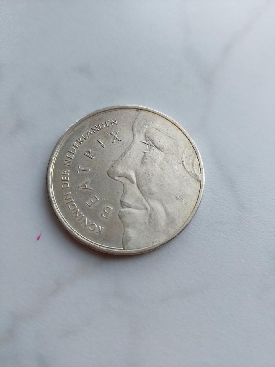 Zilveren 50 gulden munt Beatrix Claus