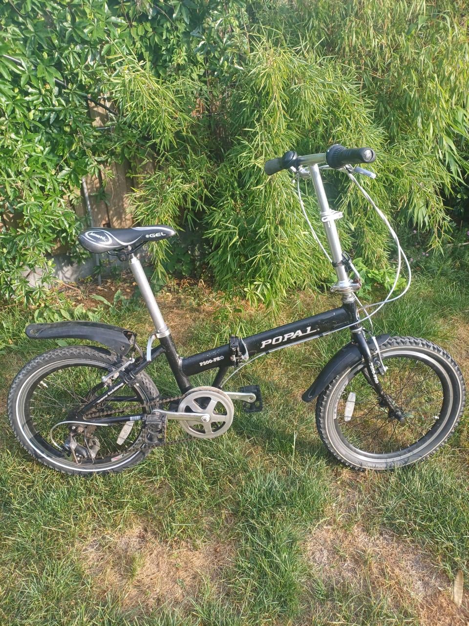 Popal vouwfiets zwart.