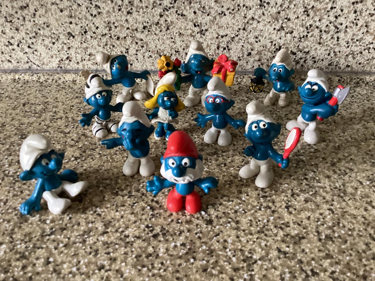 Verschillende Smurfen.         Schleich/Peyo.