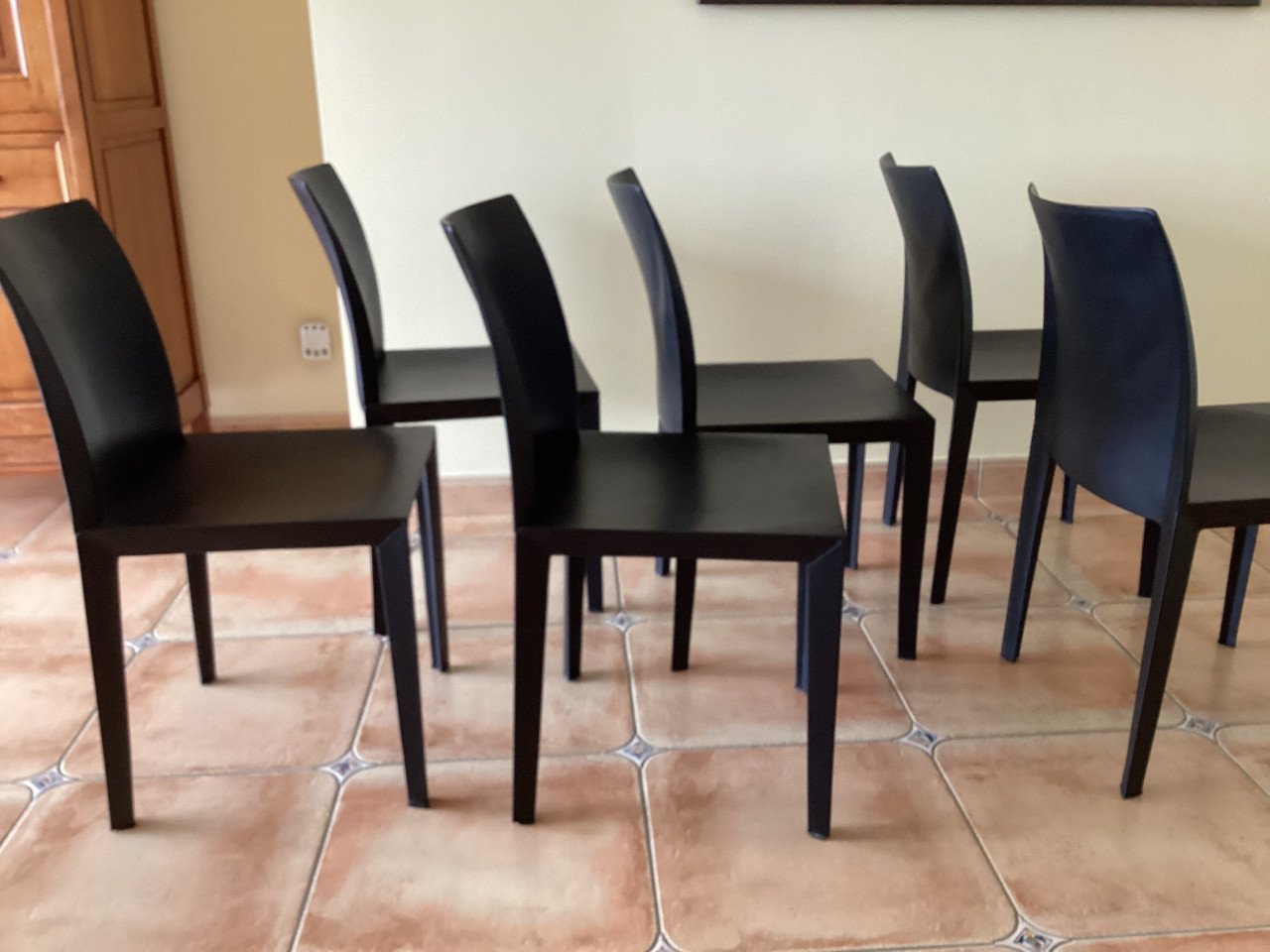 Prachtige Poltrona Frau stoelen set 6 model Lola(exclusief)