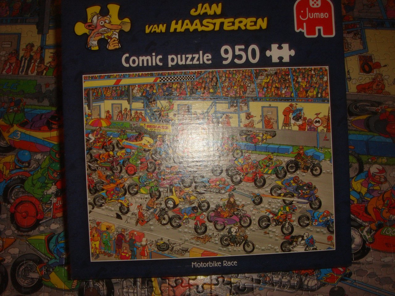 Te koop Complete Jan Van Haasteren puzzel Motorbike race 950 stukjes