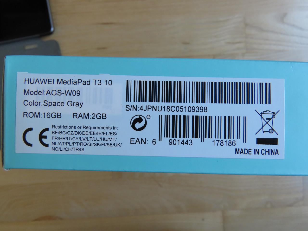 Huawei mediapad T3 10