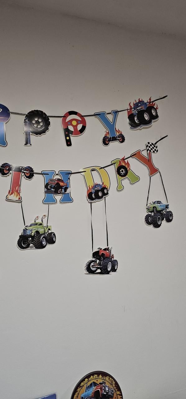 Monster Truck Verjaardag Versiering