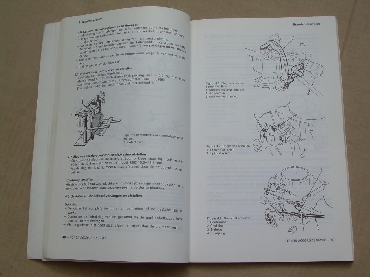 Vraagbaak Honda Accord bwj 1978 - 1983