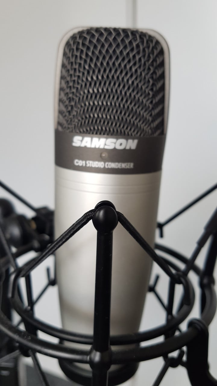 Condensator Microfoon Samson,nieuwstaat, inclusief popfilter en schockmount