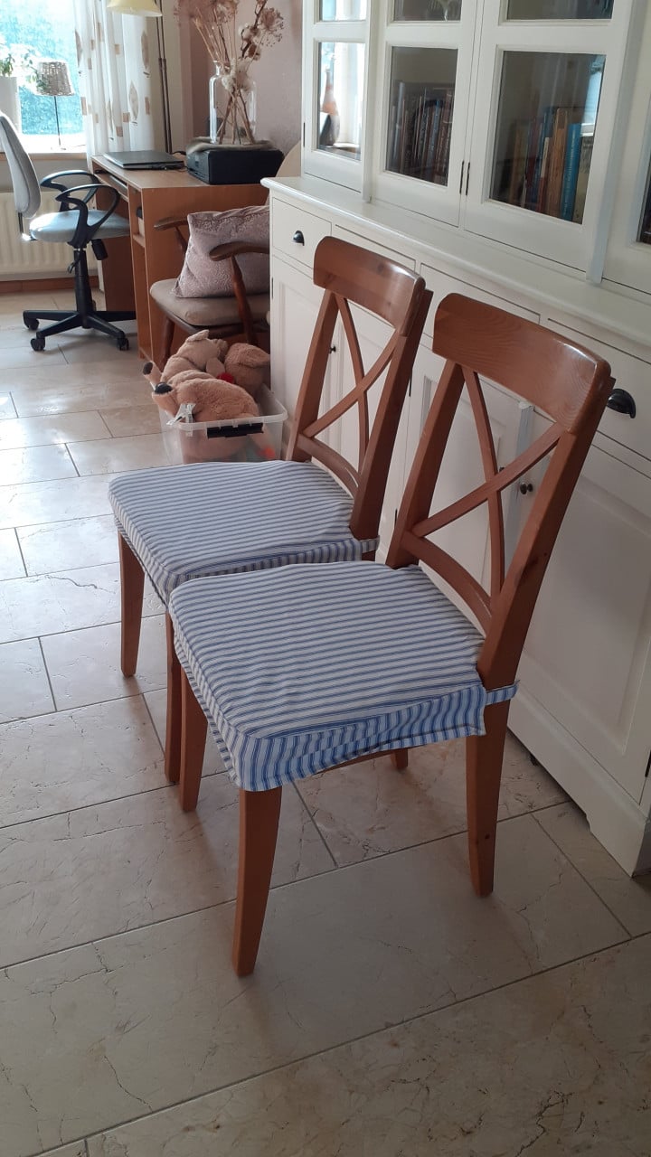 Stoelen,  ikea ingolf antiekbeits