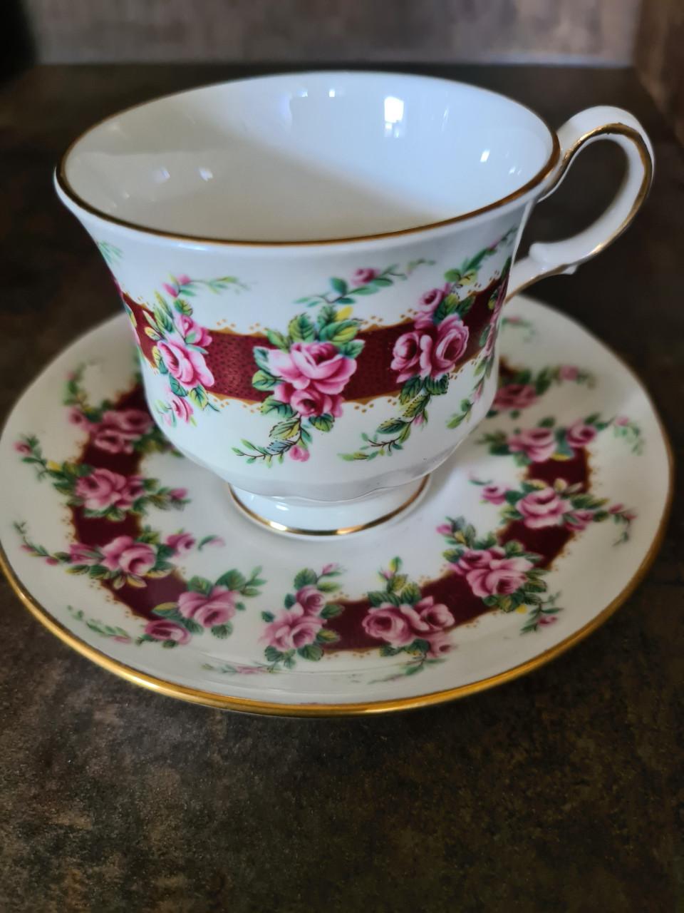 3 stuks vintage Queen Anne theekopjes. Vervaardigd door Ridgway Potteries