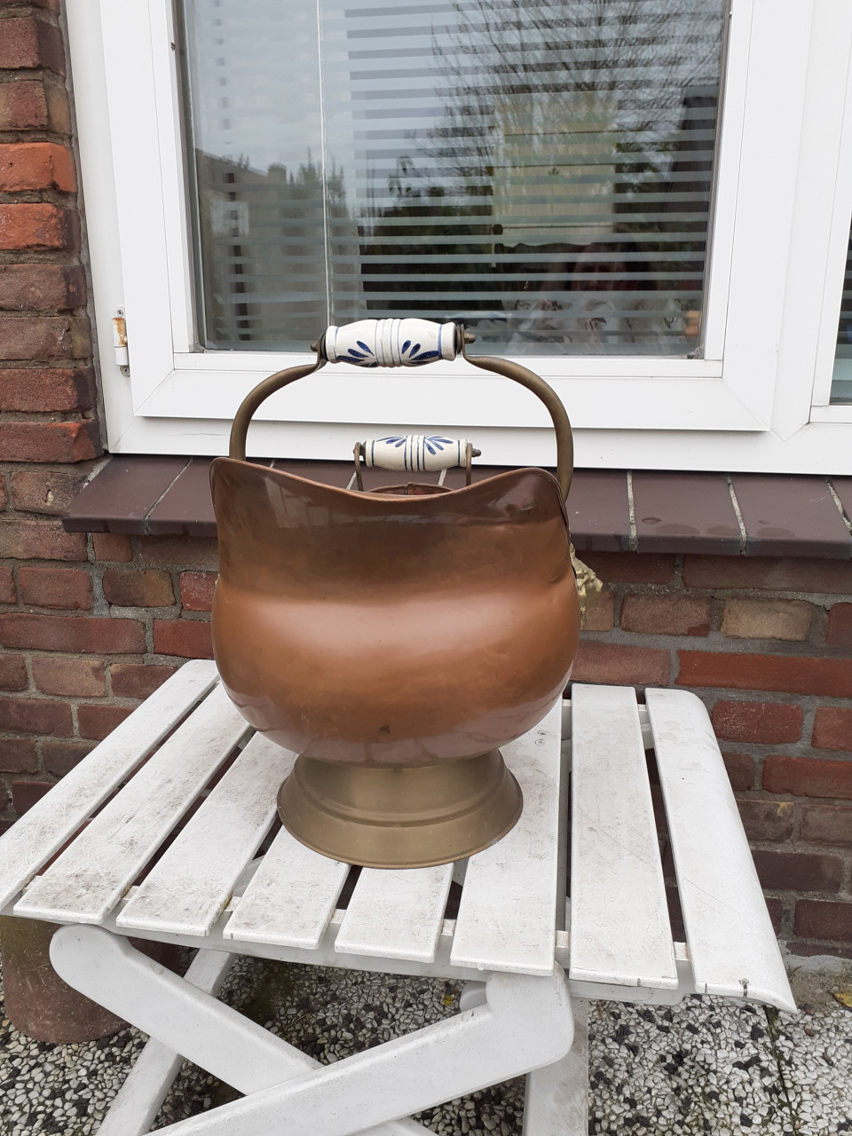 Vintage  oude koperen pot