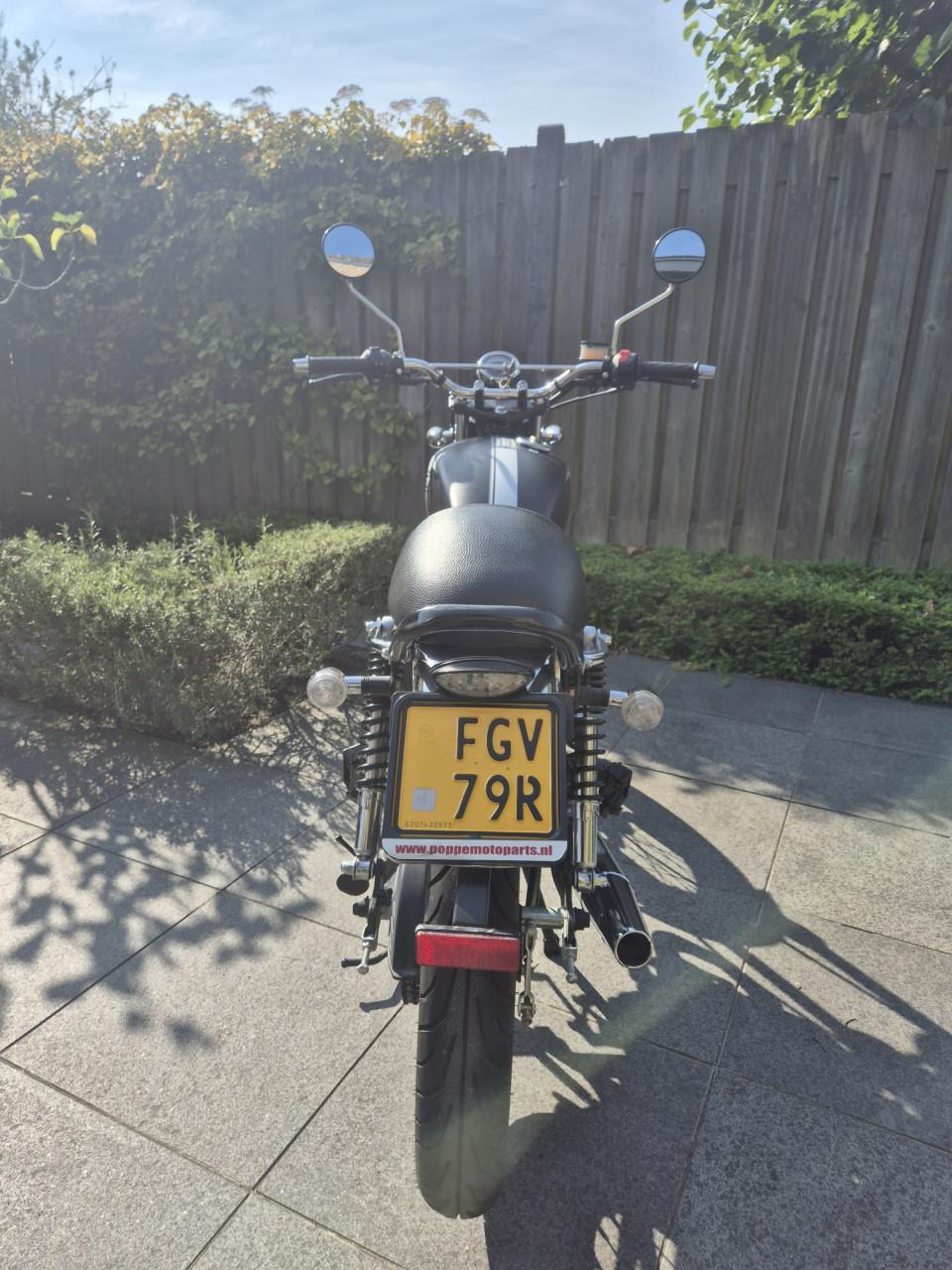 Mash 50 schakelbrommer, zwart/chroom, retro