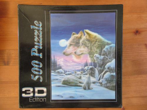 Volledige 3D puzzel van 500 stukjes.