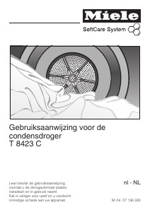 Miele condensdroger trommel inhoud 6 kg. Als nieuw incl. handleiding