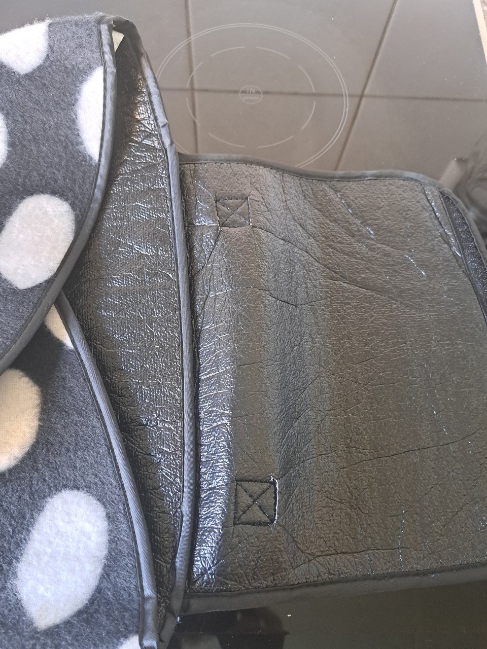 Kleed fleece kunststof zwart/wit