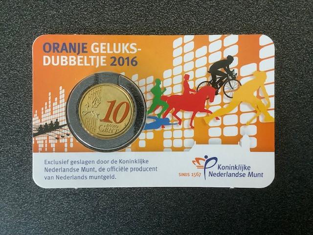 Coincard Oranje Geluksdubbeltje 2014 en 2016.