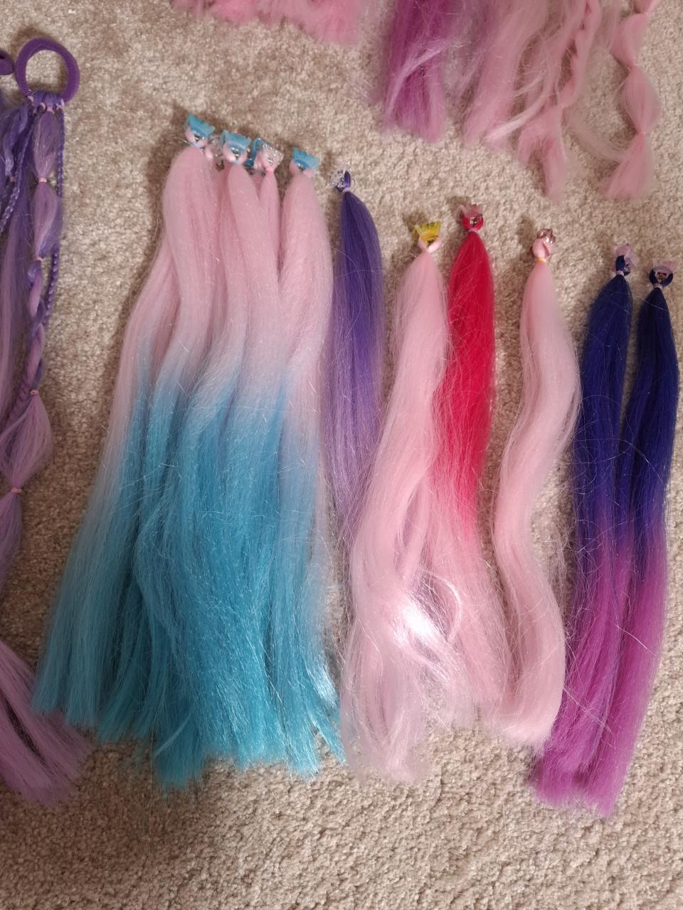 Diverse kleuren nephaar (extensions) kind