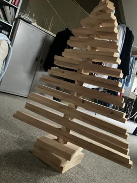 Houten kerstboom