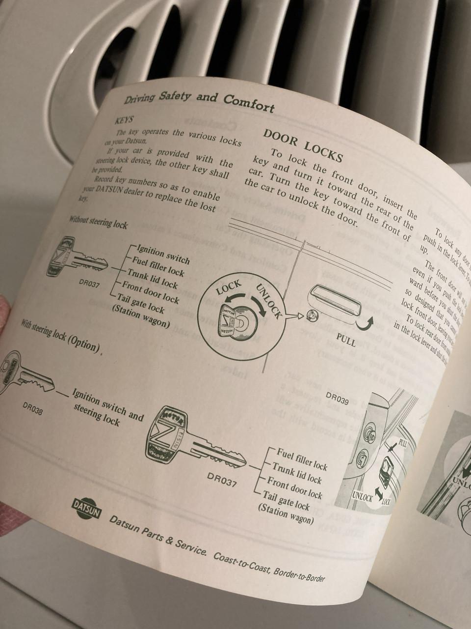 Instructieboekje Datsun 100A  1971