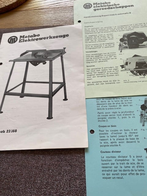 Metabo handcirkelzaag met stevige zaagtafel