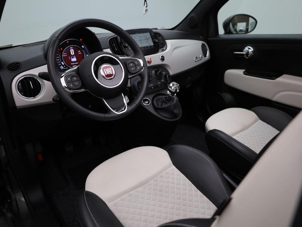 Fiat 500 C 1.0 hybrid star | cabrio | parkeer sensoren | navigatie | half l