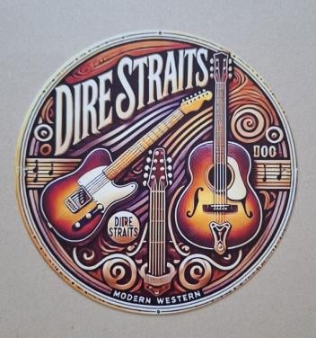 Dire Straits Metalen Bord