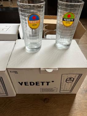 Vedett glazen nieuw in doos