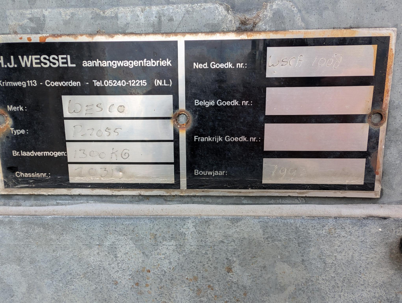Mooie en nieuw opgebouwde Wesco 1,5 paards trailer!