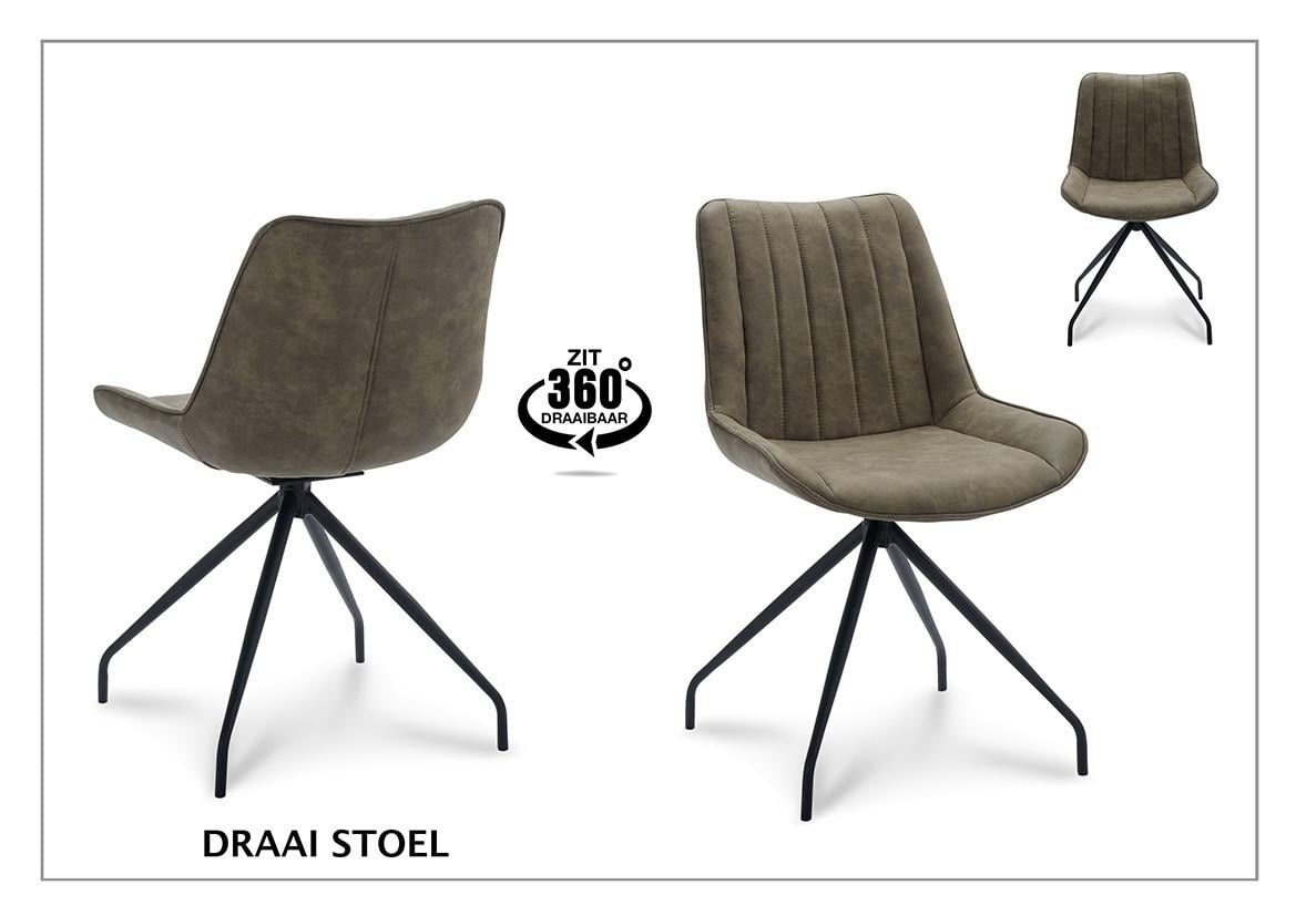 6 DRAAIBARE STOELEN