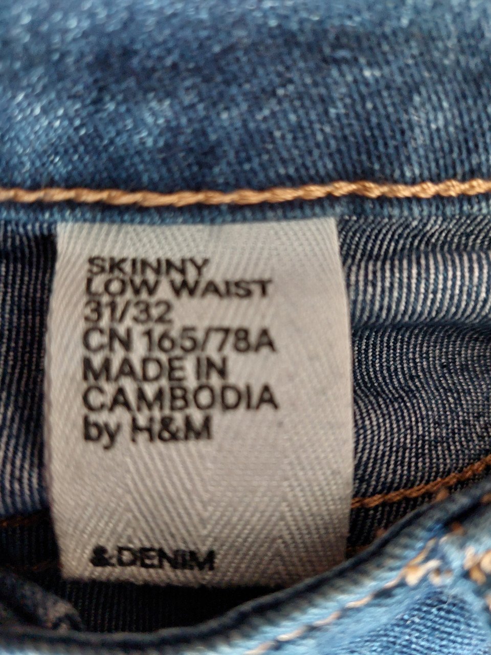 Dames jeans H&M mt 31/32 low waist skinny