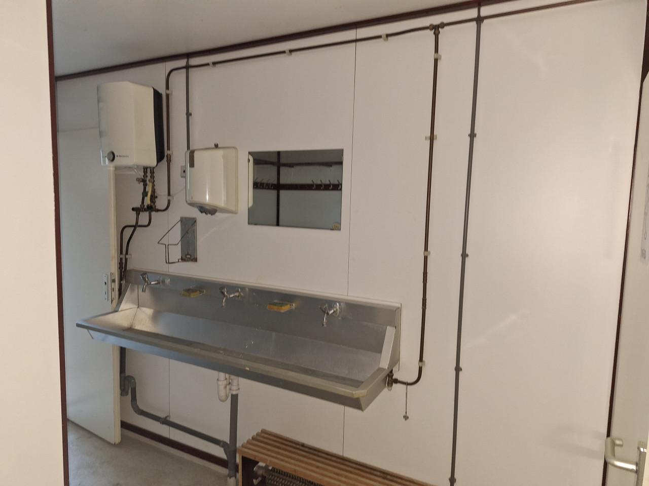 Sanitairunit, wc unit, toiletgebouw, keet, wcunit.