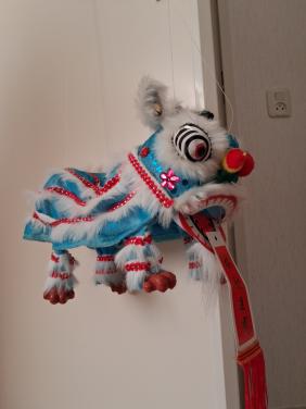 Lion dance chinees nieuwjaar marionette draak