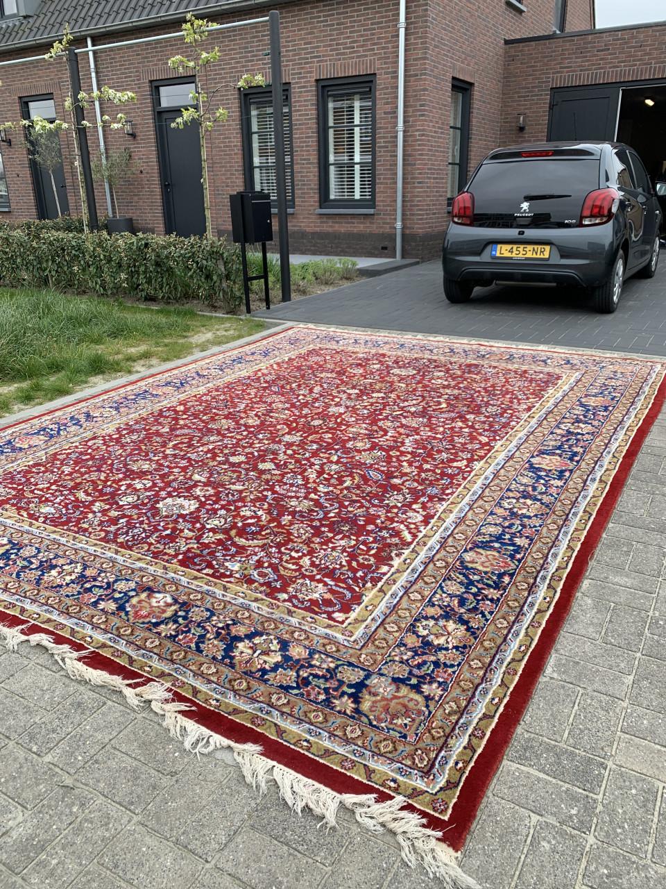 ❣️Mega Groot Handgeknoopt Vintage Vloerkleed❣️400x310 cm❣️