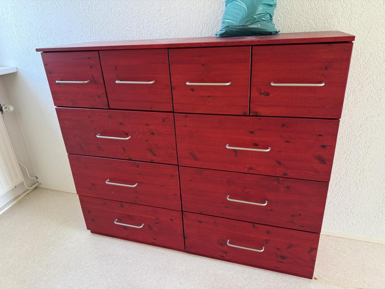 Bed ombouw  met kasten kers