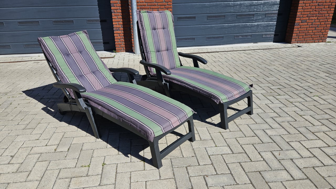 HARTMAN ligbed stoelen met kussen (2x)