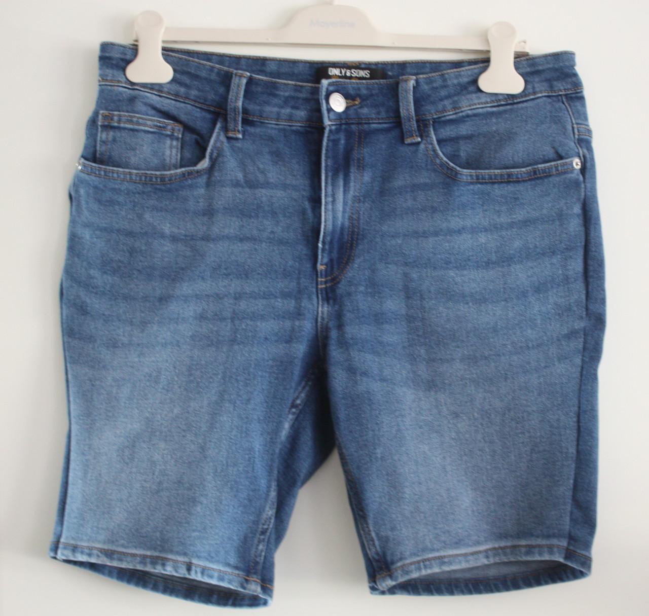 Korte spijkerbroek donker blauw  maat l
