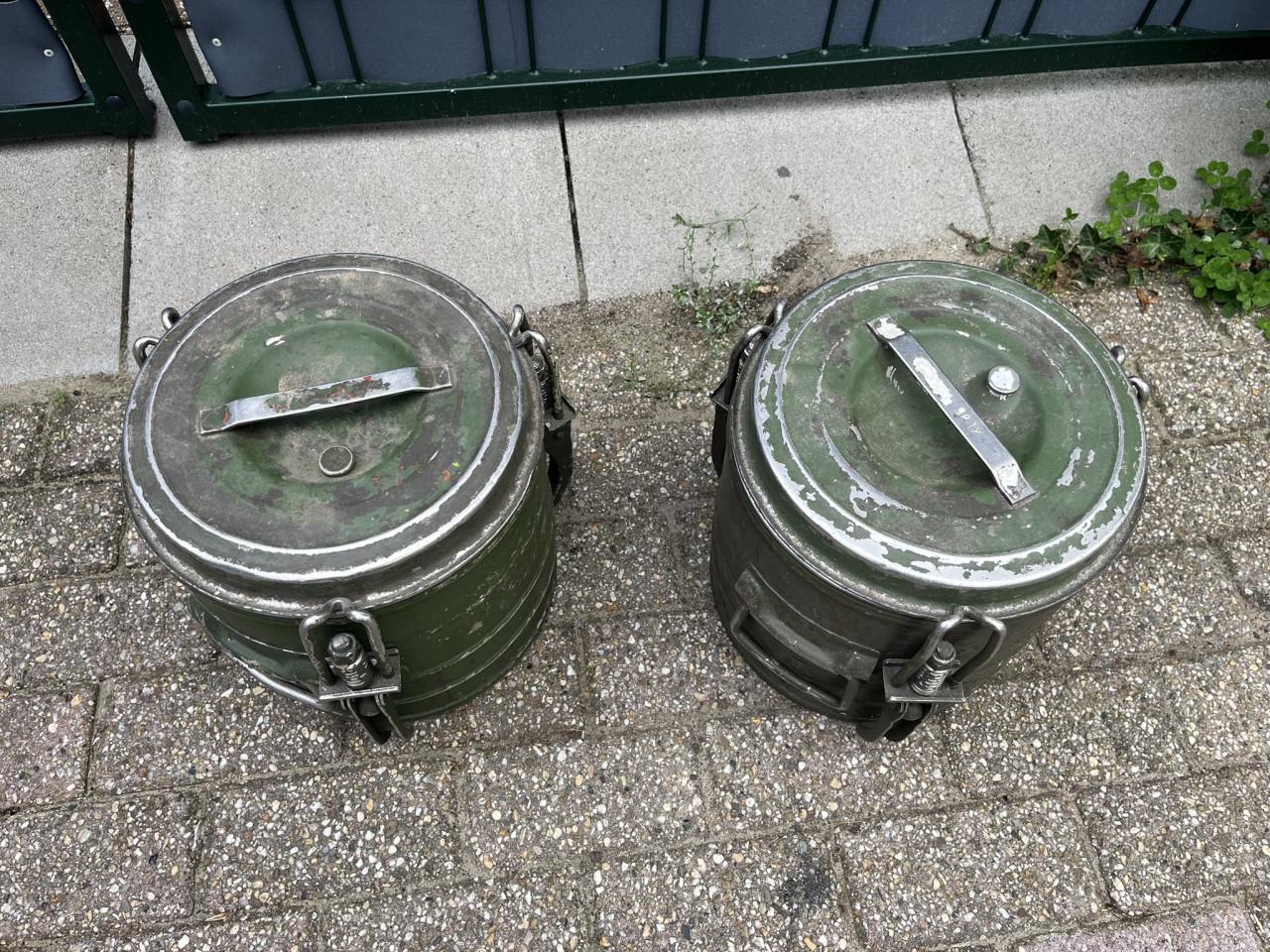 2 Legergamelen 10liter warmhoudketel