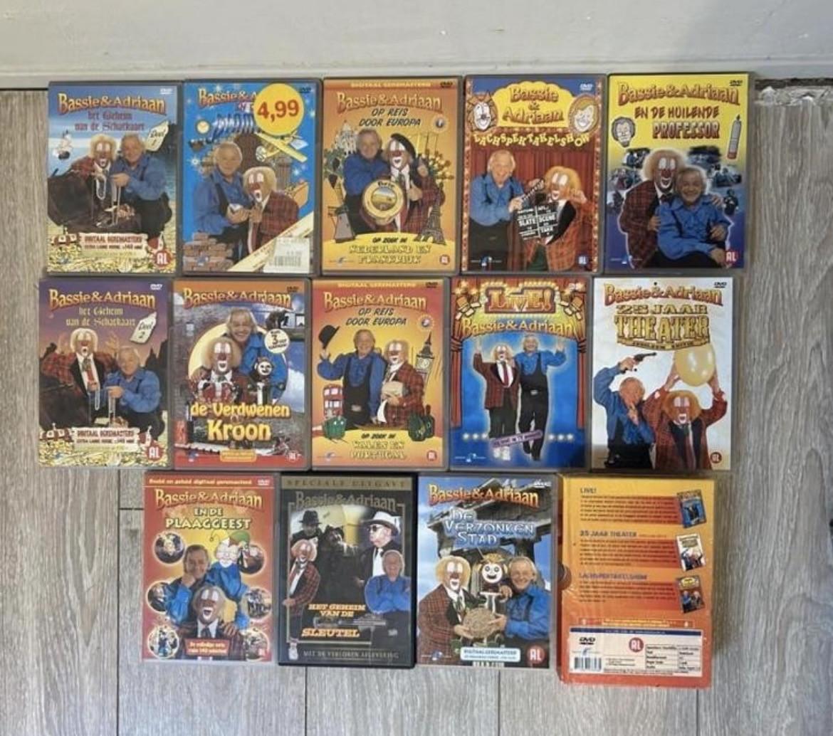 Bassie en Adriaan dvd’s.