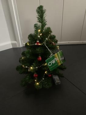 Tafel kerstboompje met lichtjes