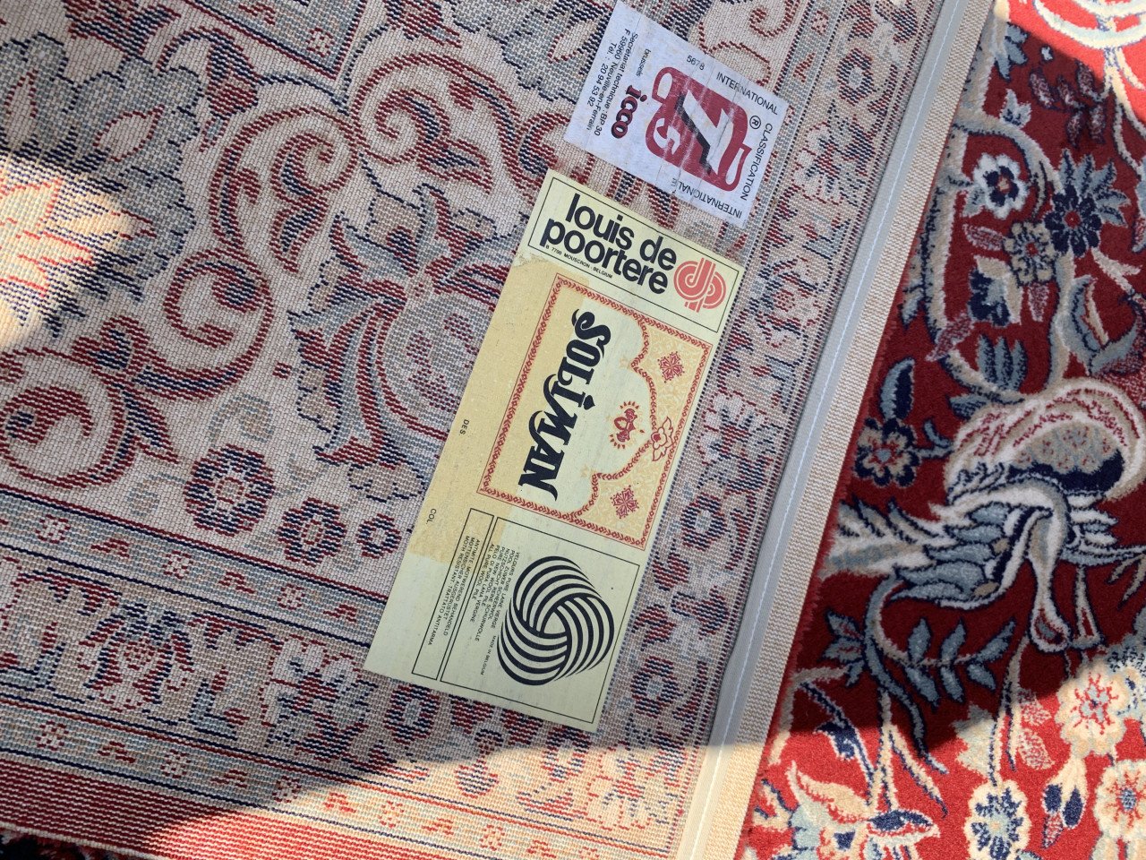 ✨Prachtig Sfeervol Vintage Vloerkleed Louis de Poortere✨Rood-Blauw✨