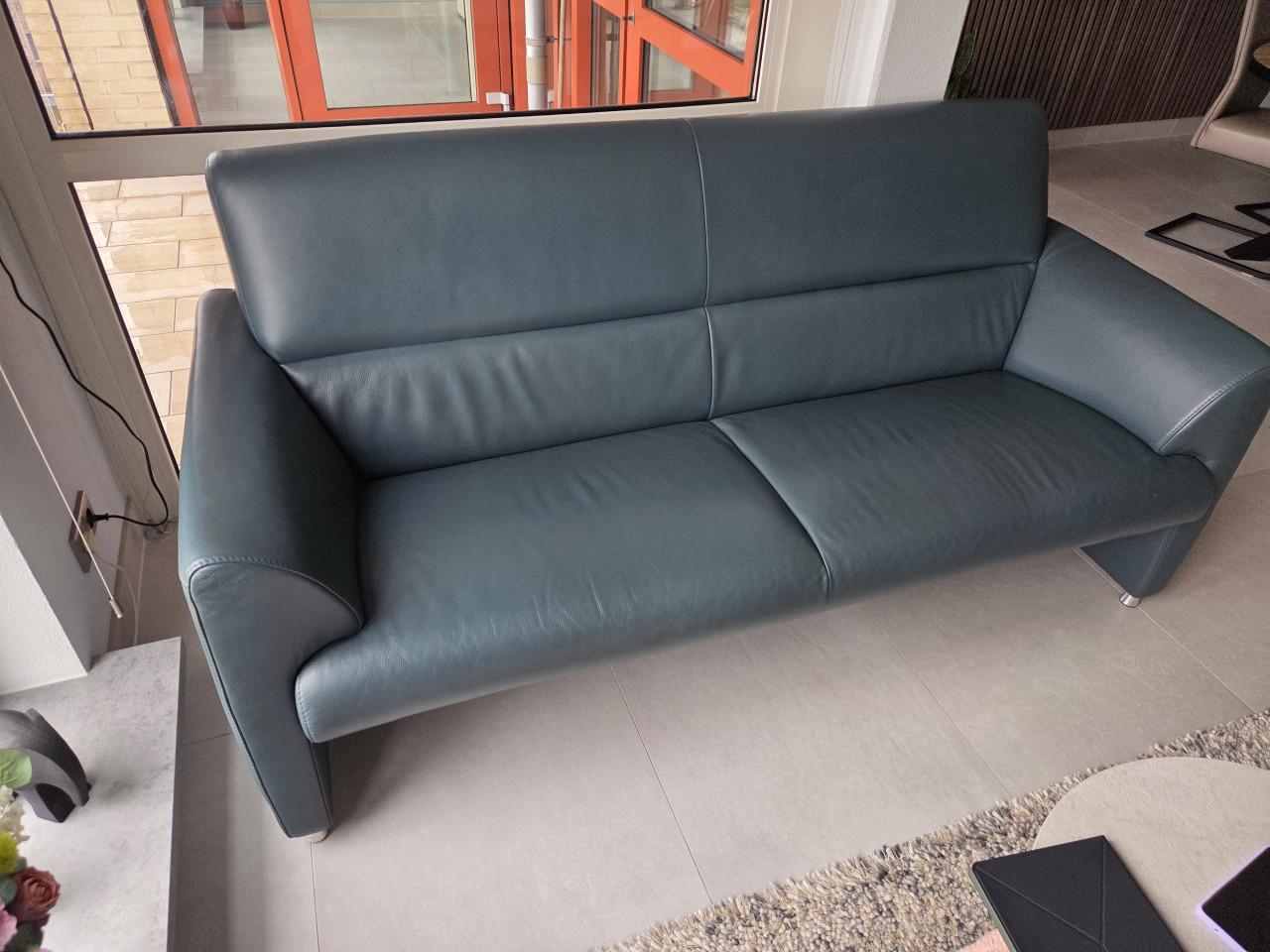 Leren bank als nieuw van Montel.