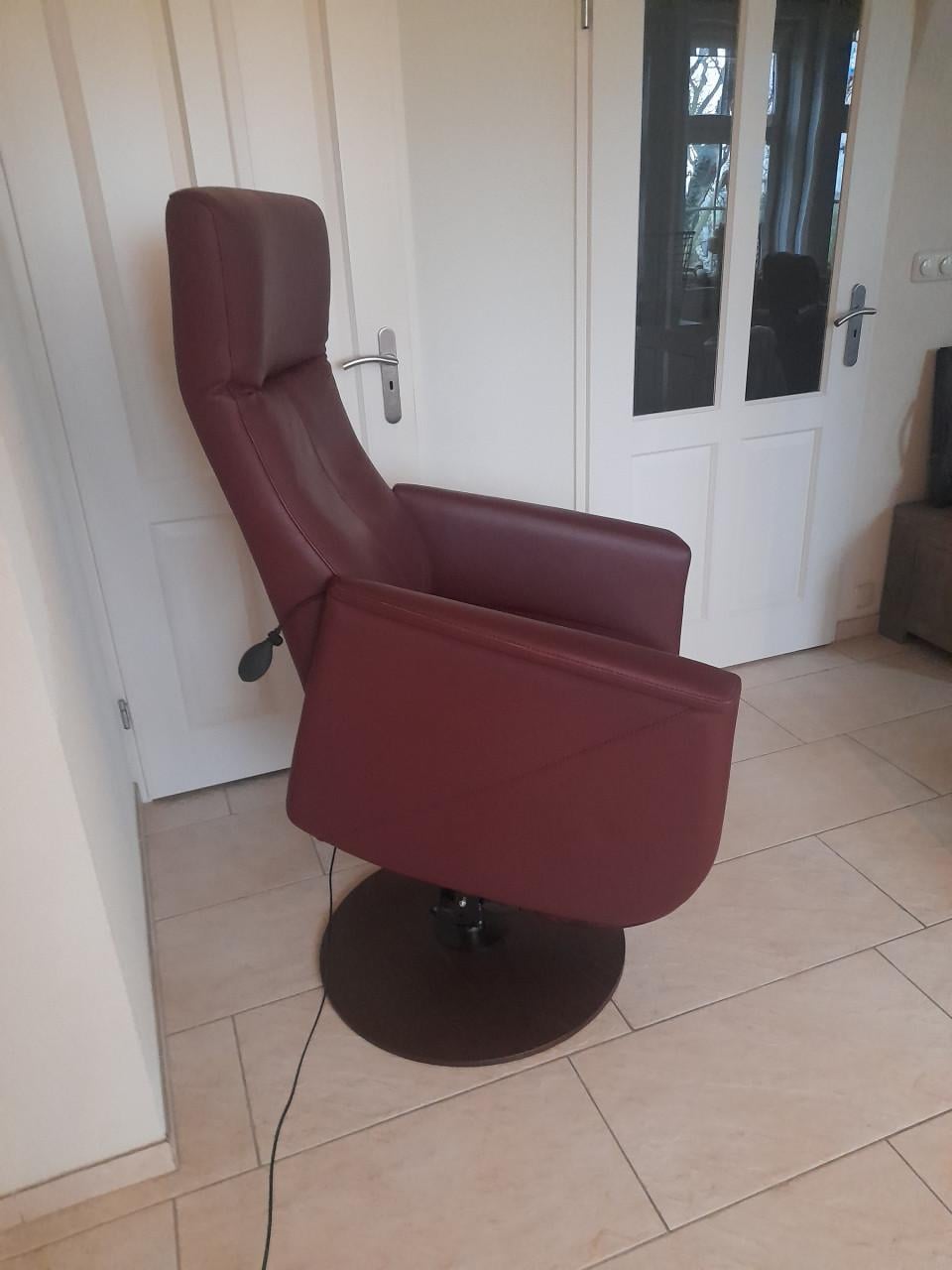 Prominent lederen Sta- op- stoel (in goede nette staat )