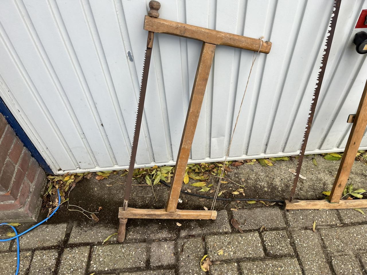 Spanzaag - trekzaag antiek