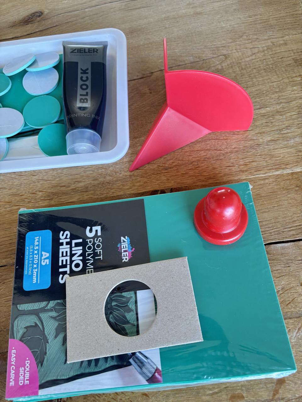 Set Linosnede met extra linoplaat