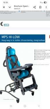 Special Tomato Hi-Low MPS-zitsysteem in hoogte verstelbaar