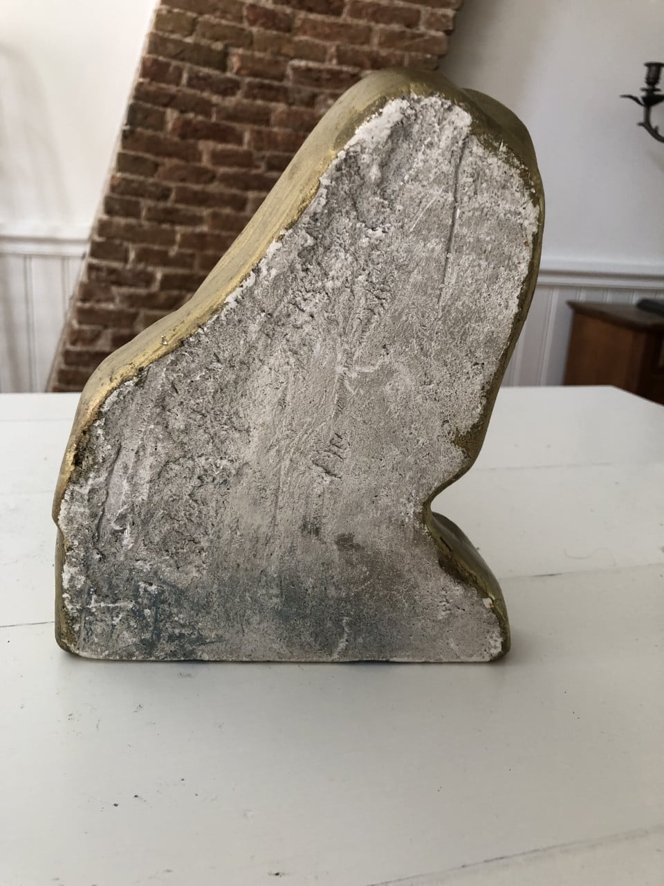 Mooi verguld brocante heilig Maria wandbeeld