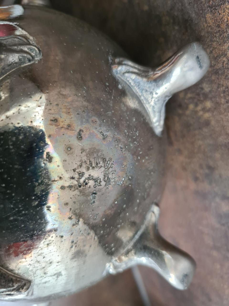 Prachtige antieke tinnen koffiekan of theepot wrs Daalderop