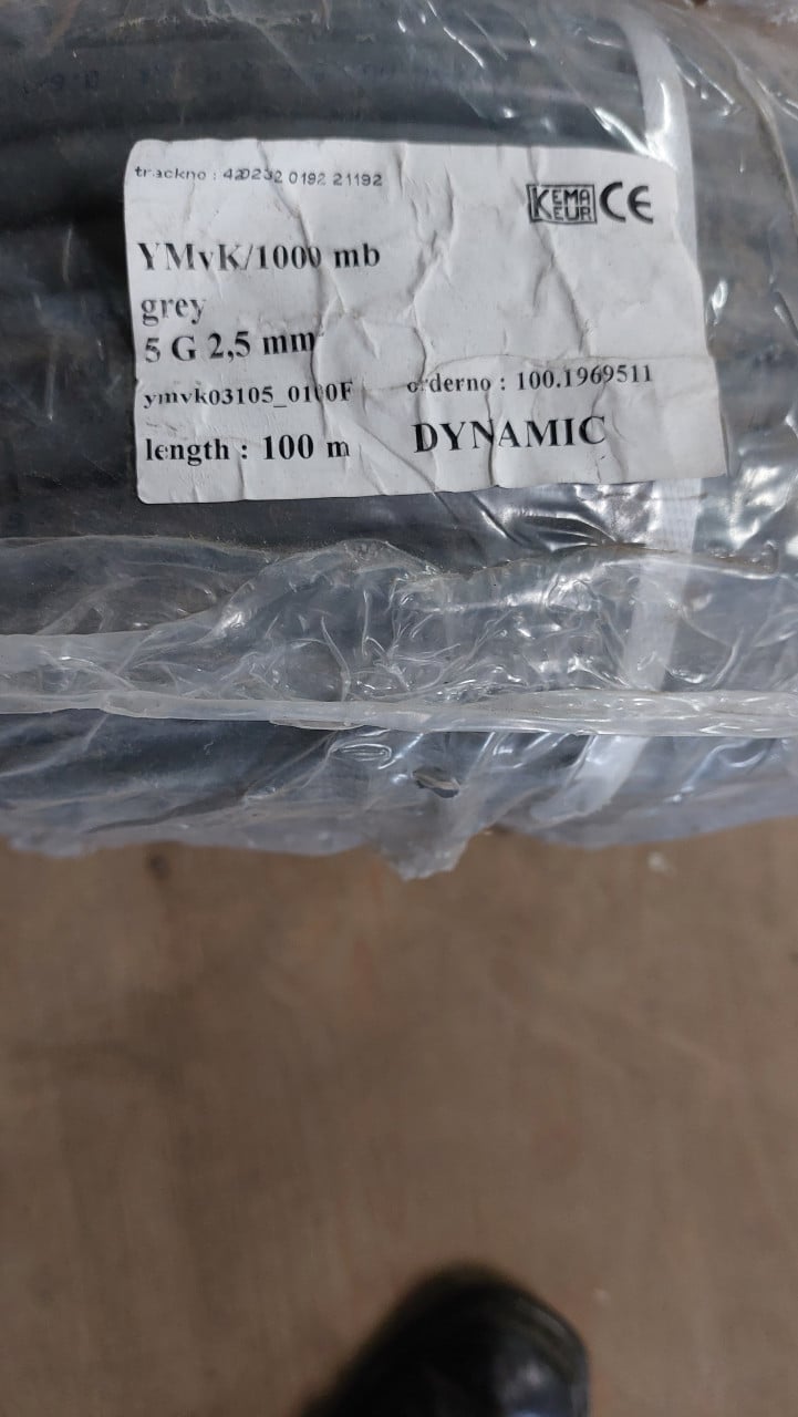 YMvK installatie kabel 5x2.5 rol 100. meter