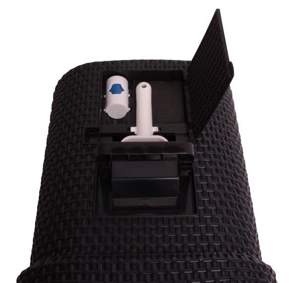 Kattentoilet Rattan Zwart 69x42x41 cm