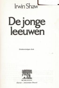 De jonge leeuwen, oorlogsroman