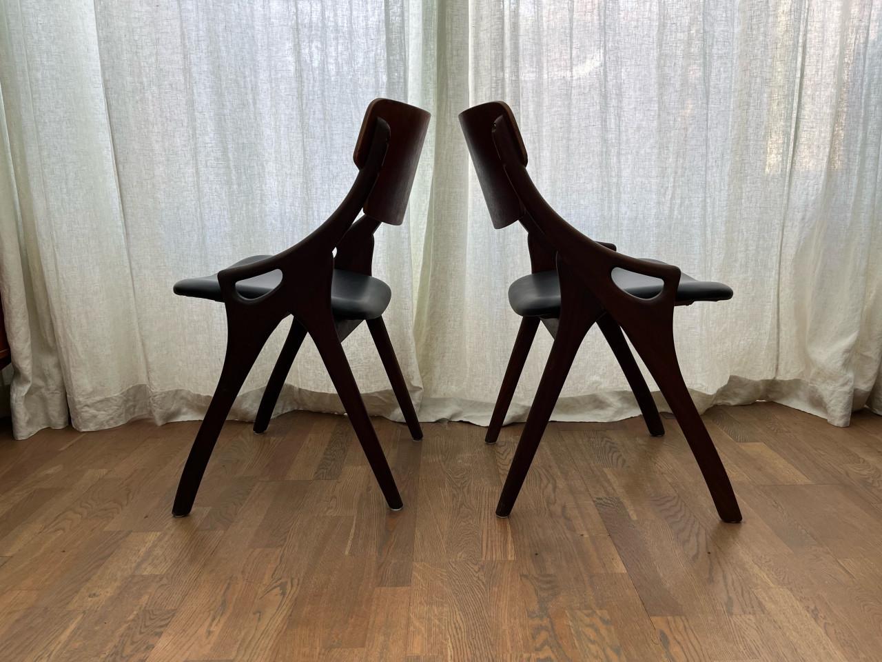 Set Arne Hovmand eetkamerstoelen