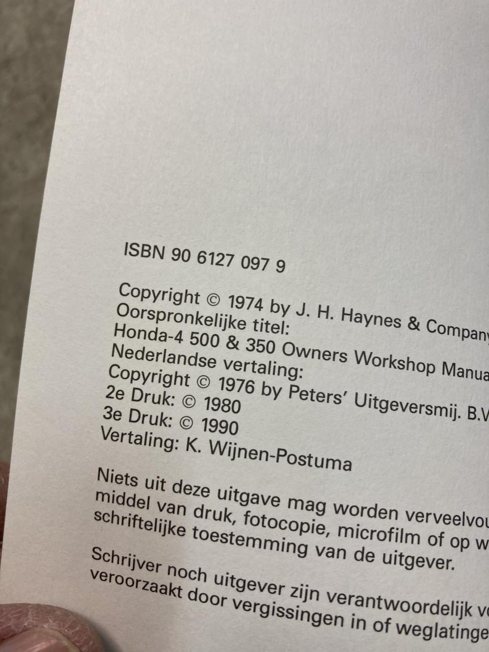 Werkplaatshandboek Honda